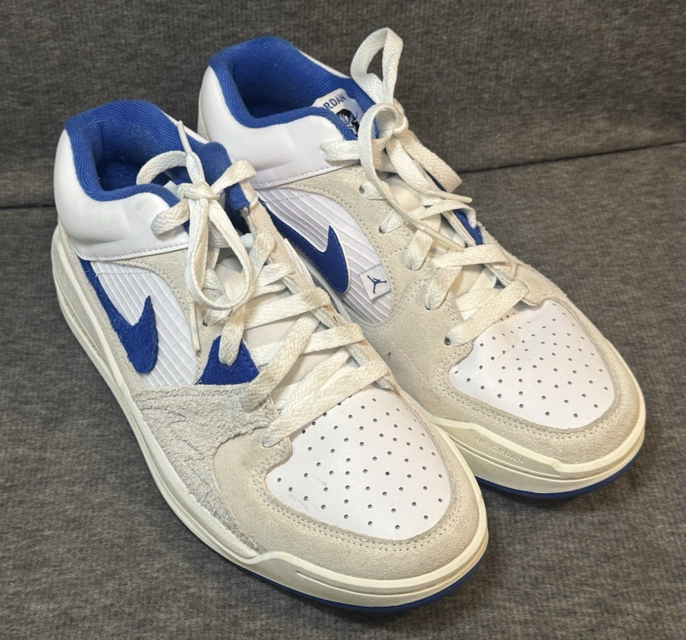 Jordan Stadium 90 'White Game Royal' Grey DX4397-104 Retro Air - Men's Size 8.5